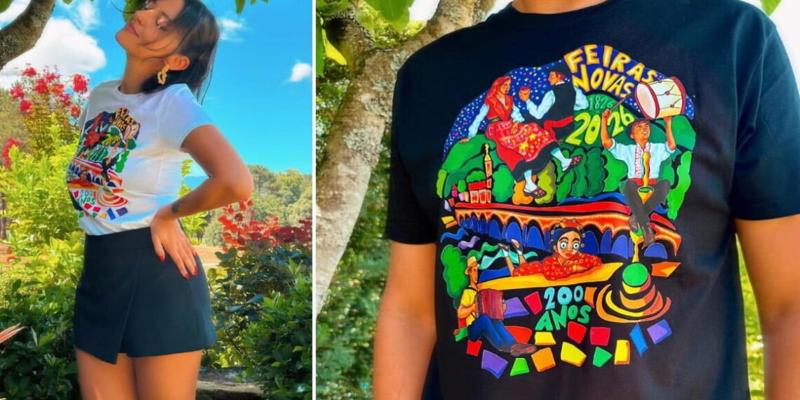 200 anos de feiras novas ao peito: t-shirt de rita sá lima à venda só até sexta-feira